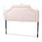Baxton Studio Avignon Light Pink Velvet Upholstered Queen Size Headboard 155-9326 - alternate 5